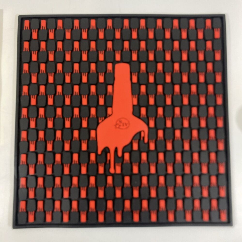 Maker’s Mark Bar Mat – Red Wax Drip Bottle Rubber Bartender Spill Mat 14x14